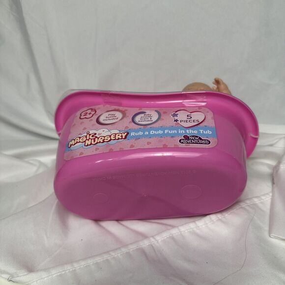 NEW Baby Magic Rub a Dub Fun in the‎ Tub 7 Piece Doll Playset 2020 - Picture 7 of 8
